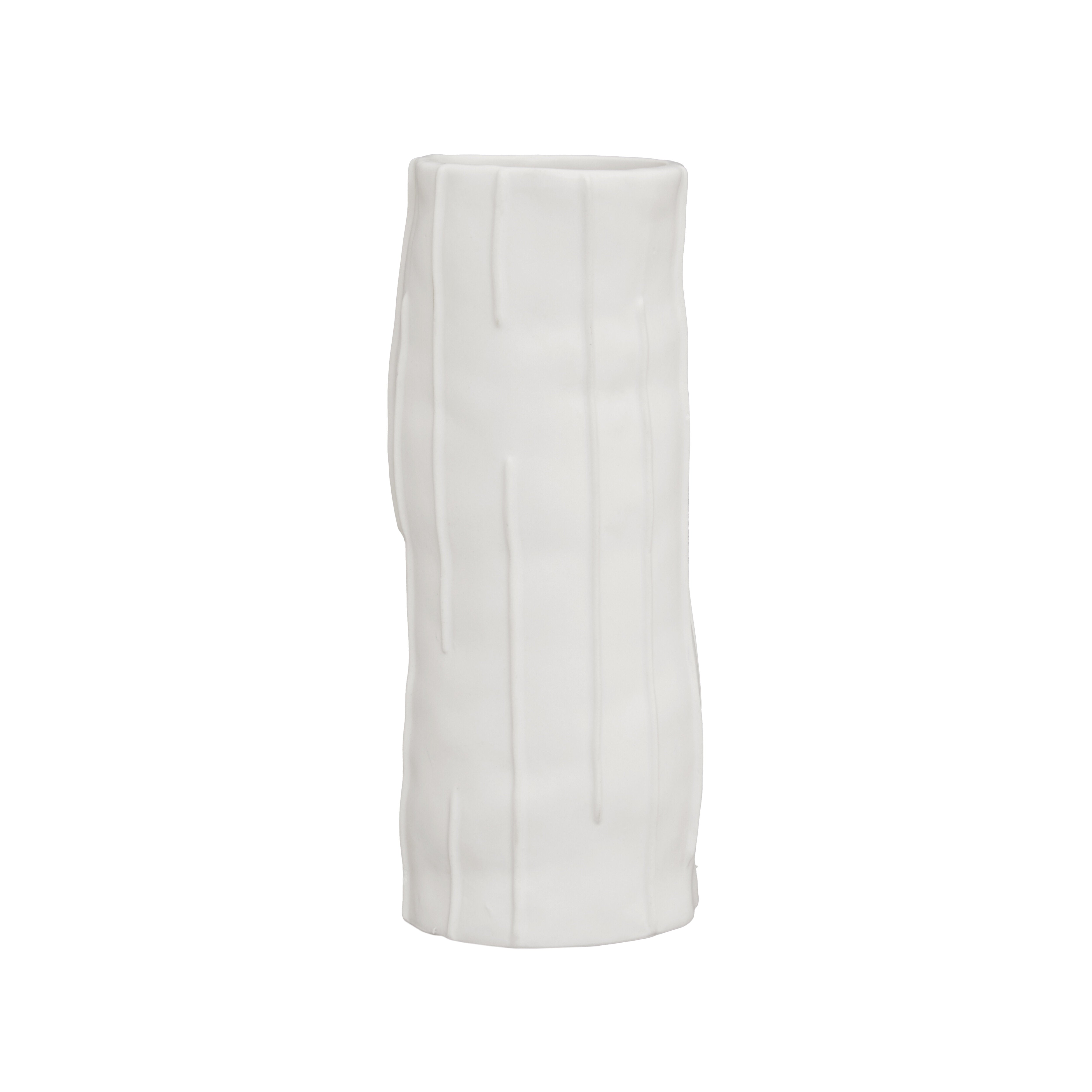 Allori Textured White Ceramic Vase Small